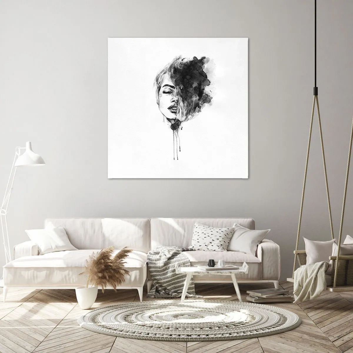 Obraz na płótnie - O czym marzy dziewczyna - 40x40 cm