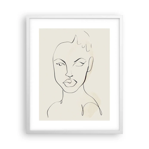 Plakat w białej ramie - Zarys zmysłowości - 40x50 cm