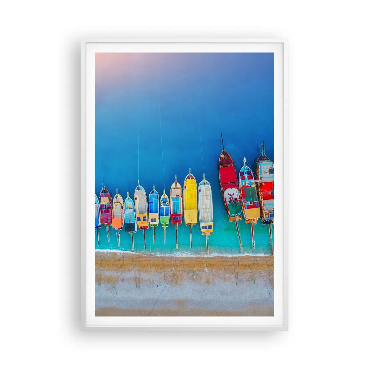 Plakat w białej ramie - Z lotu ptaka - 70x100 cm