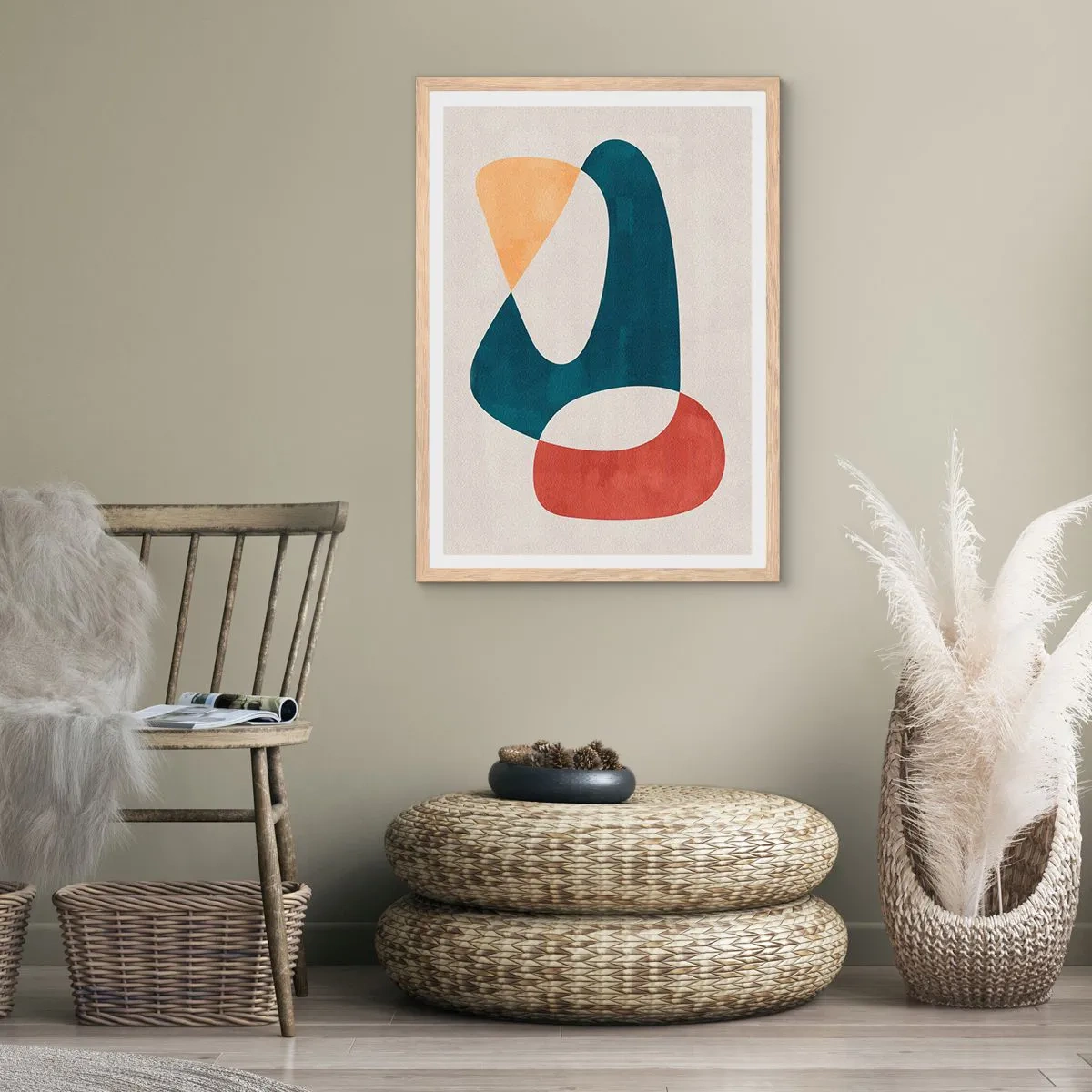 Plakat w ramie jasny dąb - Wpływy i metamorfozy - 70x100 cm