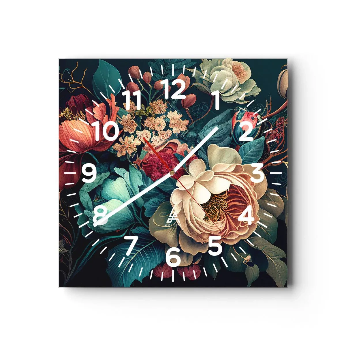 Zegar ścienny - XIX-wieczny czar - 30x30 cm