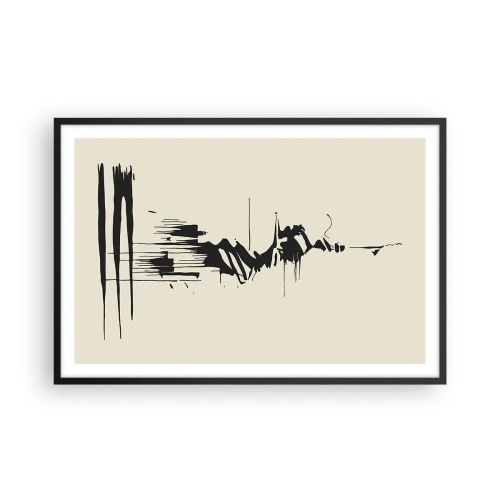 Plakat w czarnej ramie - Abstrakcja pośpieszna - 91x61 cm