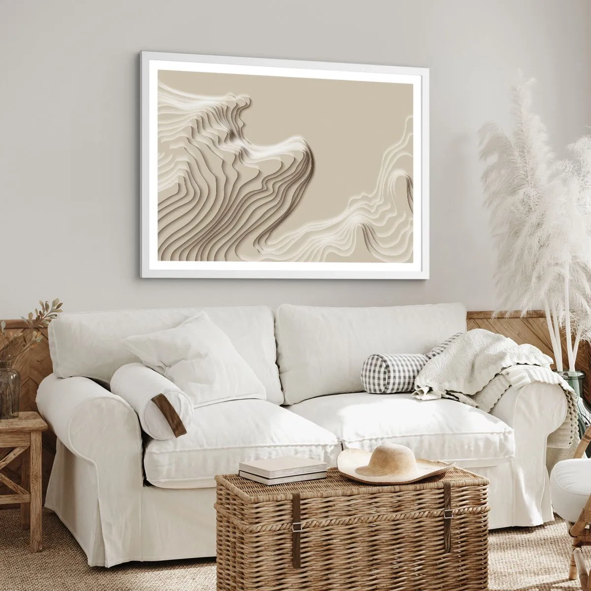 Plakat w białej ramie - Topografia sztuki - 40x30 cm