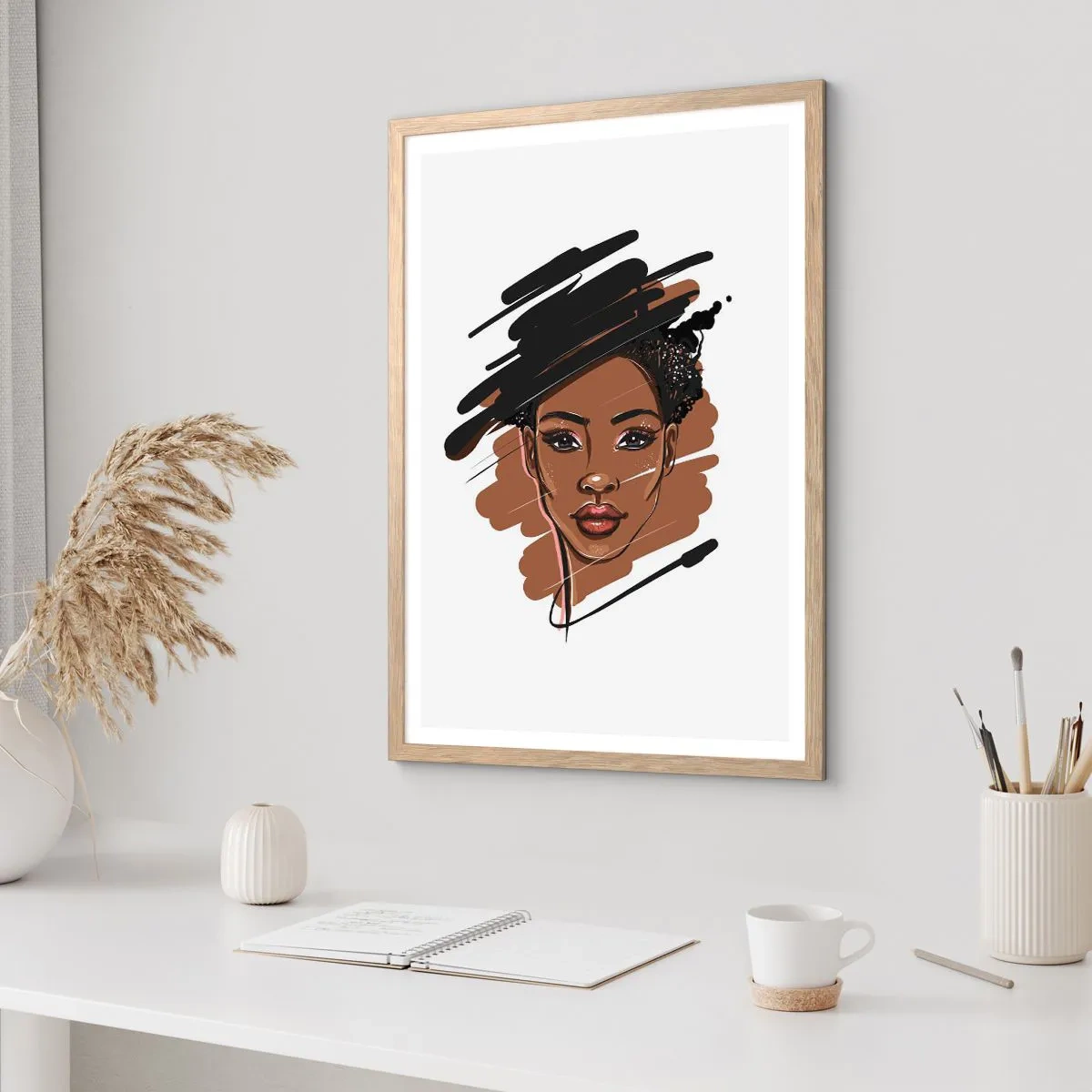 Plakat w ramie jasny dąb - Słodka jak czekolada - 50x70 cm