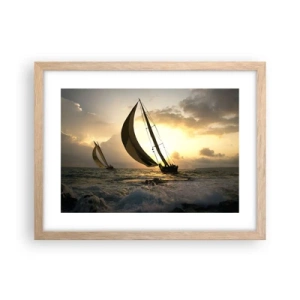Plakat w ramie jasny dąb - Z wiatrem i pod wiatr - 40x30 cm