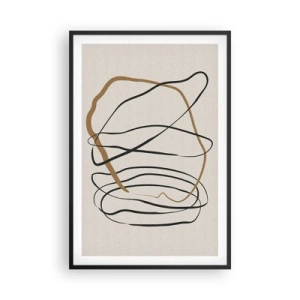 Plakat w czarnej ramie - Kompozycja – taniec opętaniec - 61x91 cm