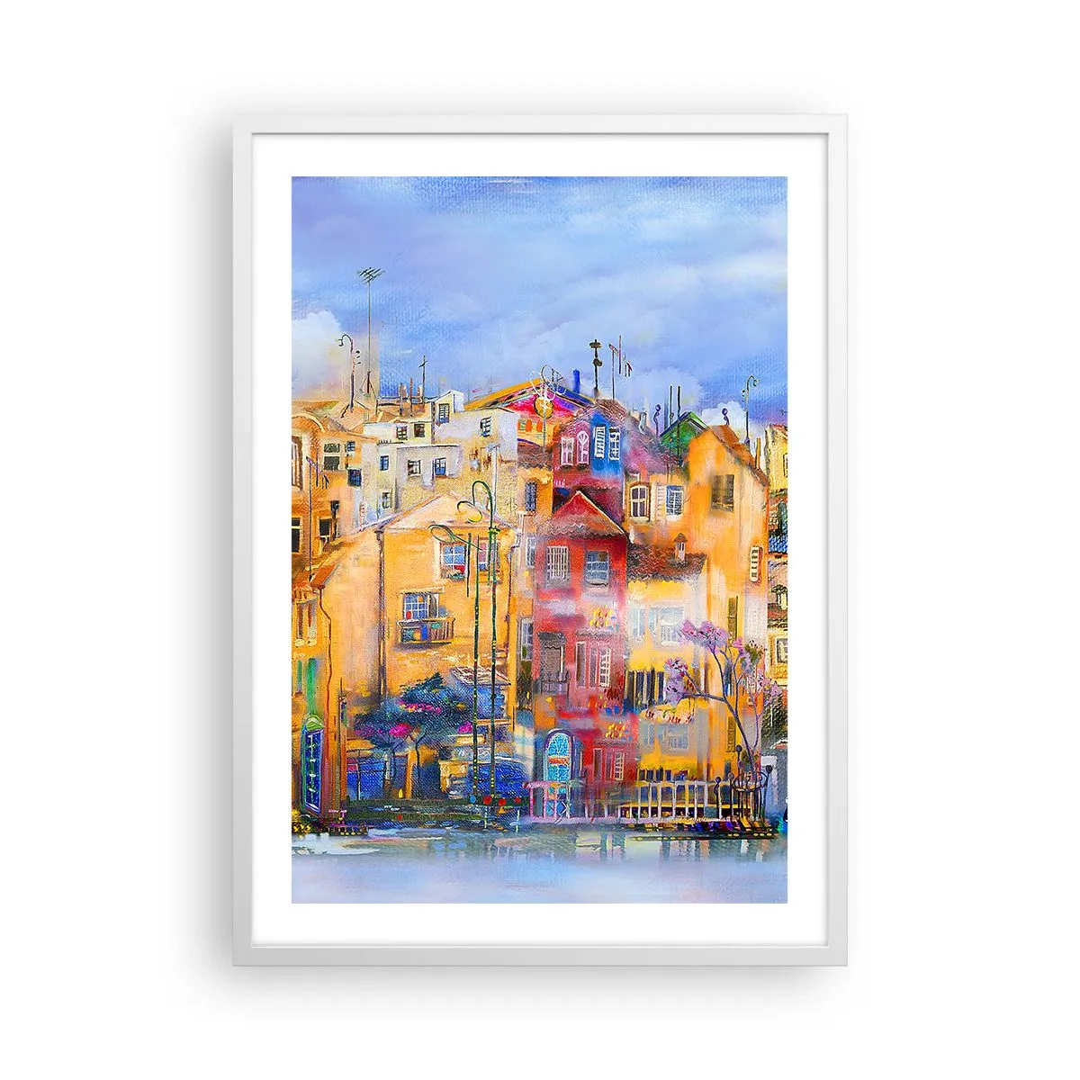 Plakat w białej ramie - Jesteśmy razem - 50x70 cm