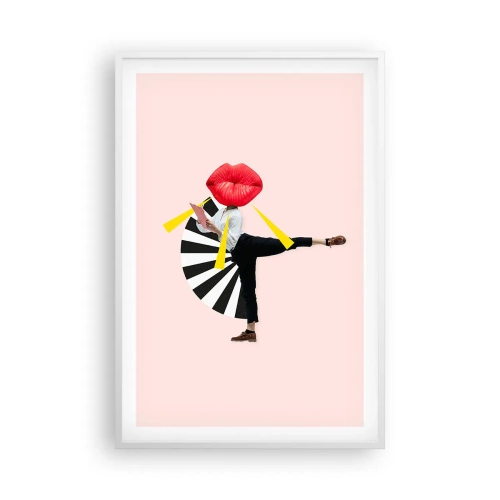 Plakat w białej ramie - Surrealistyczny pop-art - 61x91 cm