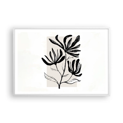Plakat w białej ramie - Szkic do zielnika - 100x70 cm