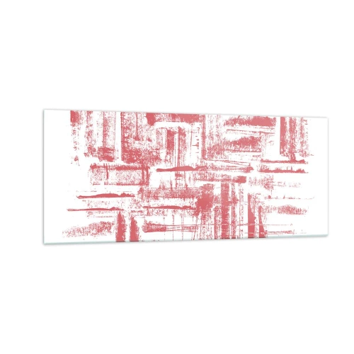 Obraz na szkle - Czerwone miasto - 100x40 cm