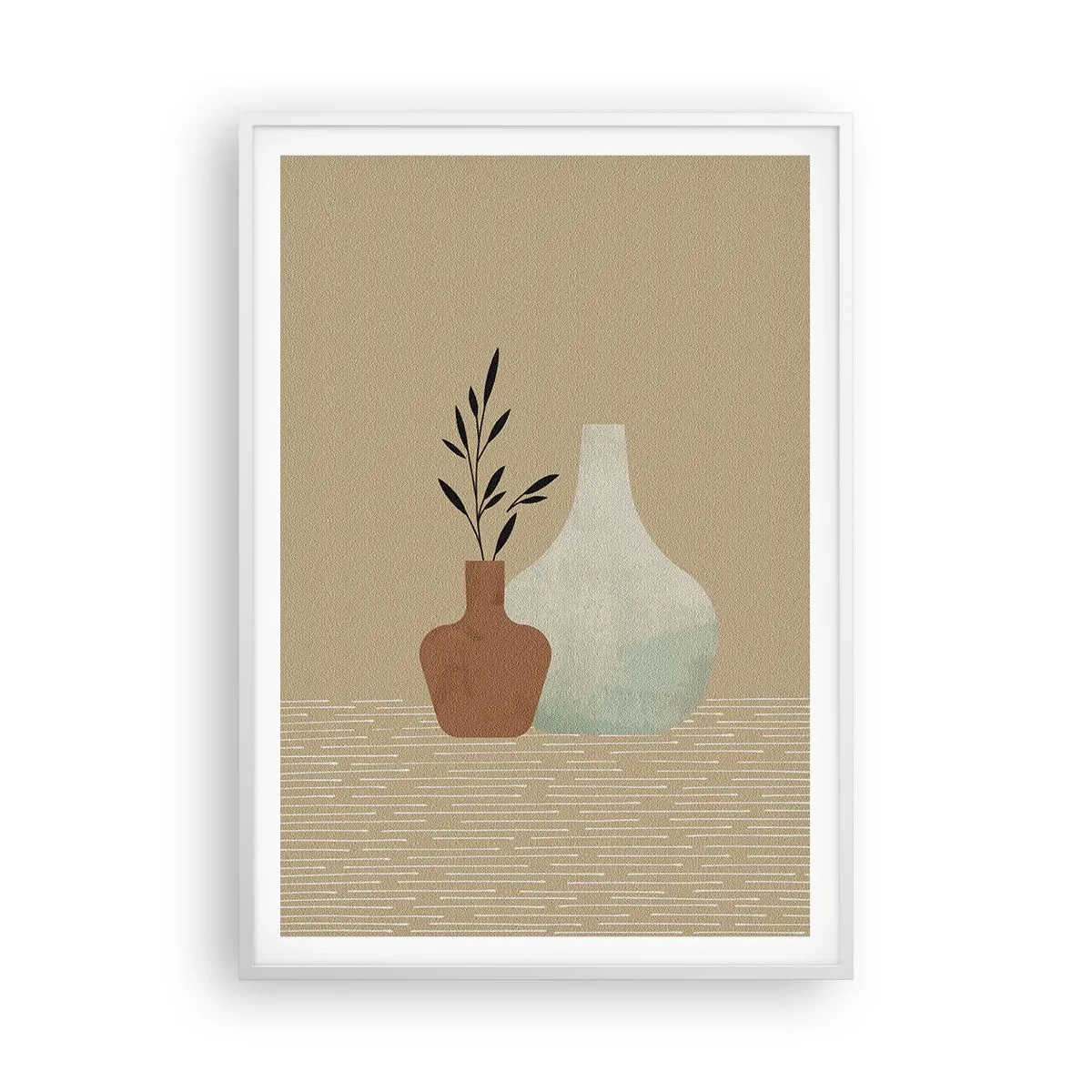 Plakat w białej ramie - Wazon i jego idea - 70x100 cm