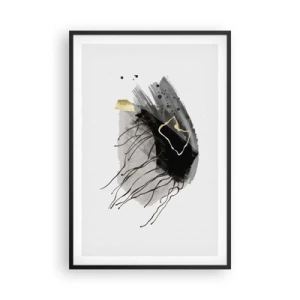 Plakat w czarnej ramie - W czerni i w złocie - 61x91 cm