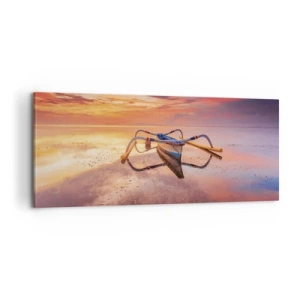 Obraz na płótnie - Spokój tropikalnego wieczoru - 100x40 cm
