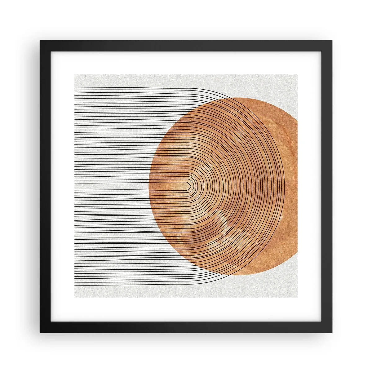 Plakat w czarnej ramie - Kompozycja słoneczna - 40x40 cm