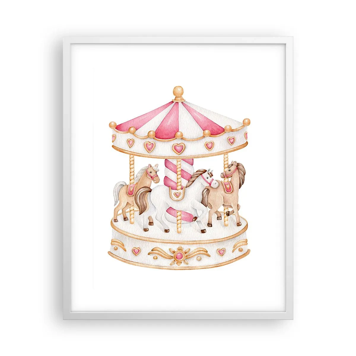 Plakat w białej ramie - Słodki świat dzieciństwa - 40x50 cm