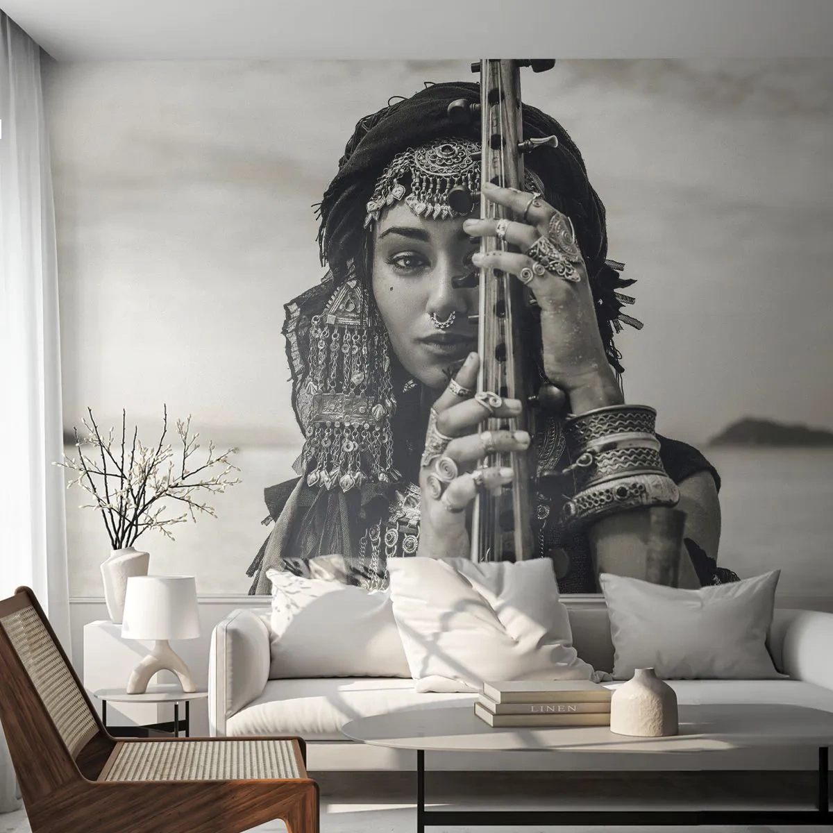 Fototapeta Premium Canvas - Sama muzyka orientu - Kobieta, Boho, Biżuteria - 250x175 cm