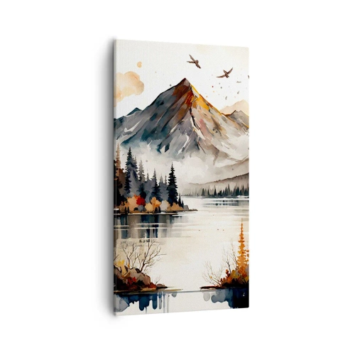 Obraz na płótnie - Złota jesień w górach - 55x100 cm