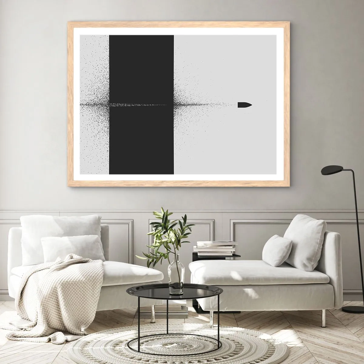 Plakat w ramie jasny dąb - Prosto do celu - 100x70 cm