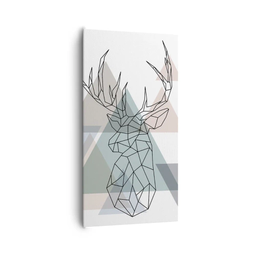 Obraz na płótnie - W geometrycznym lesie - 65x120 cm