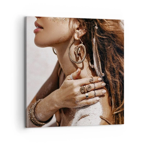 Obraz na płótnie - Królowa dzikiej plaży - 60x60 cm