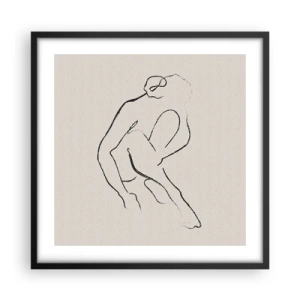 Plakat w czarnej ramie - Szkic intymny - 50x50 cm