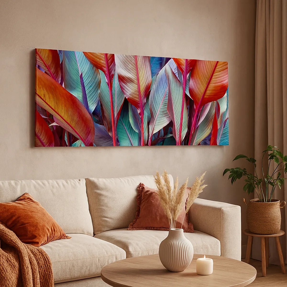 Obraz na płótnie - Kolorowy gąszcz - 30x30 cm