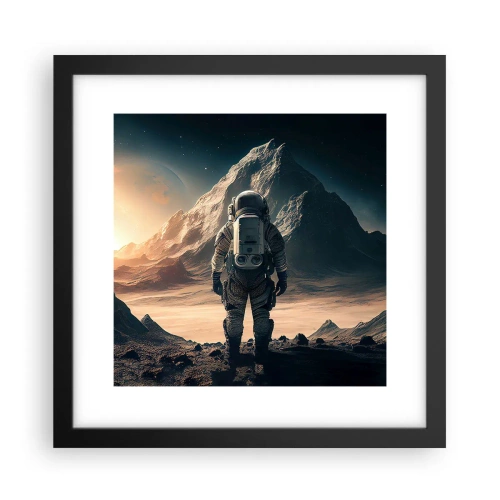 Plakat w czarnej ramie - Nowe wyzwanie - 30x30 cm