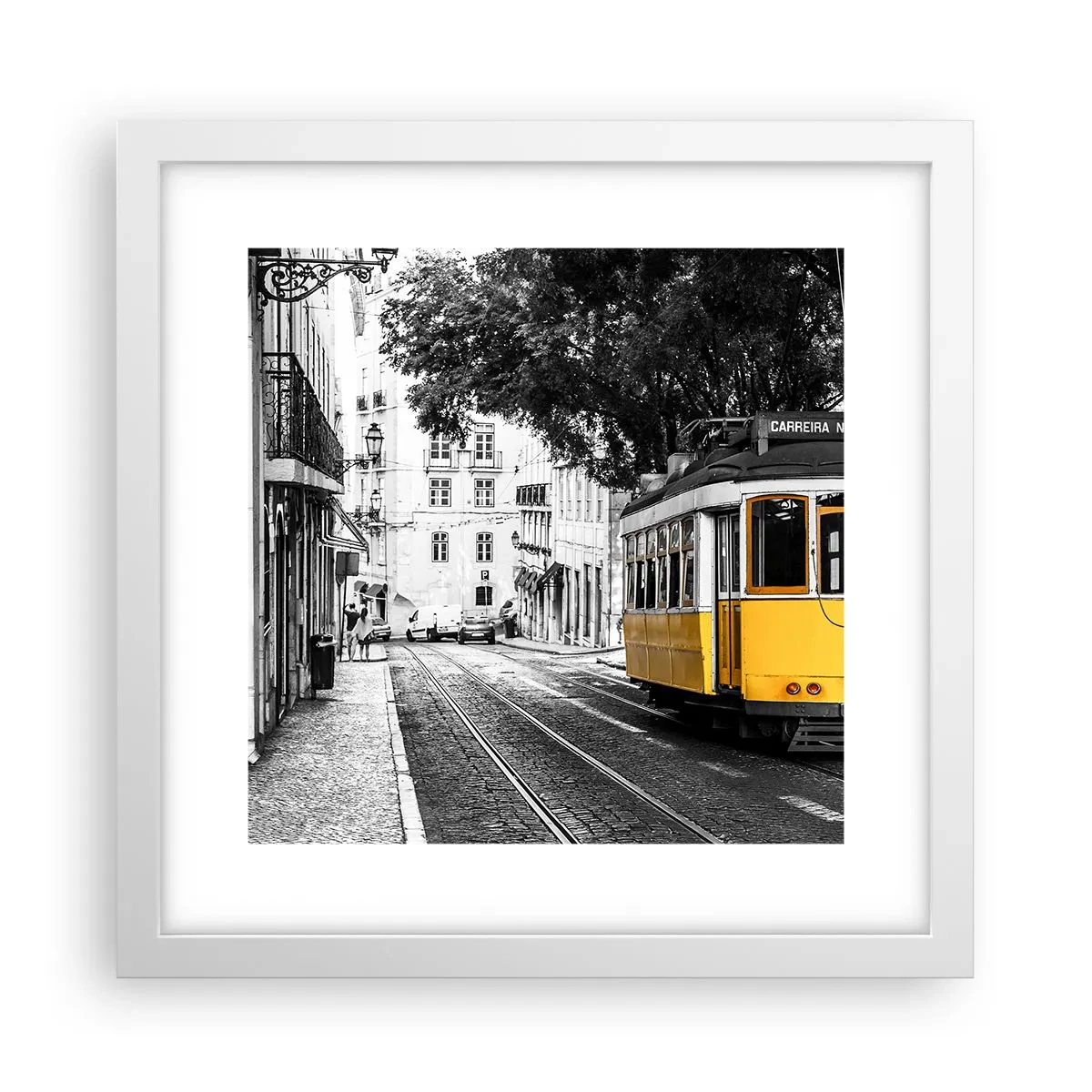 Plakat w białej ramie - I fado w tle - 30x30 cm