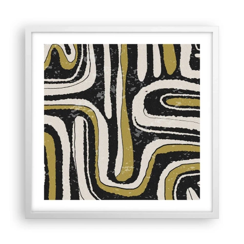 Plakat w białej ramie - Kompozycja: trakty i zaułki - 50x50 cm