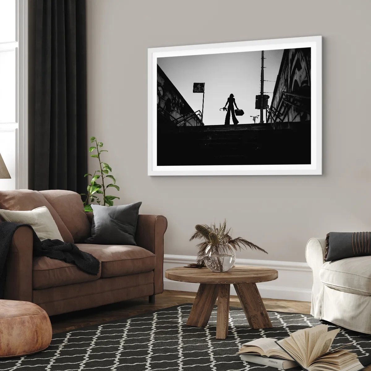 Plakat w białej ramie - Miejska wędrówka - 40x30 cm