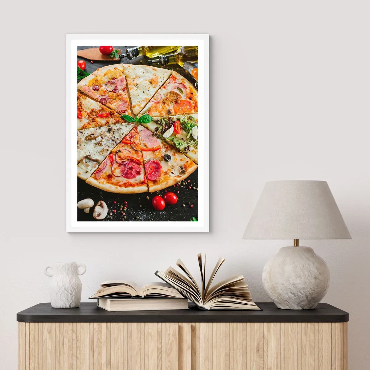 Plakat w białej ramie - Wachlarz smaków - 70x100 cm