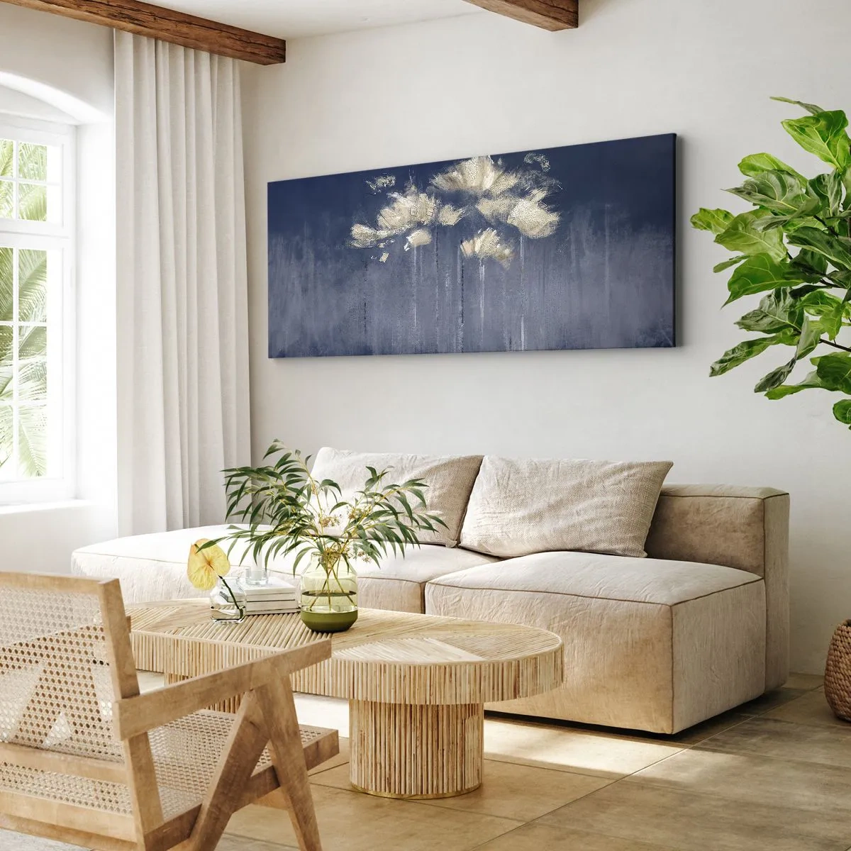 Obraz na płótnie - Jak płatki na wietrze - 100x40 cm