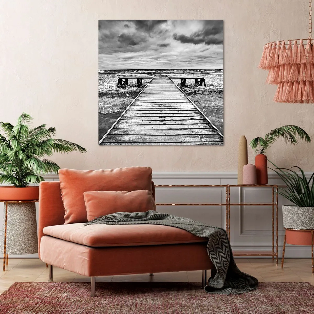 Obraz na płótnie - Czekam na wiatr, co rozgoni… - 70x70 cm