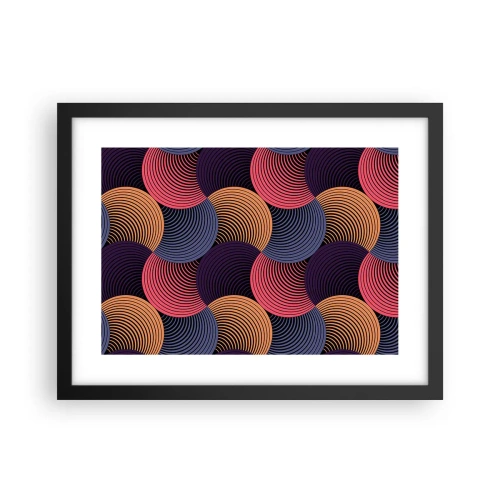Plakat w czarnej ramie - W kolistym rytmie - 40x30 cm