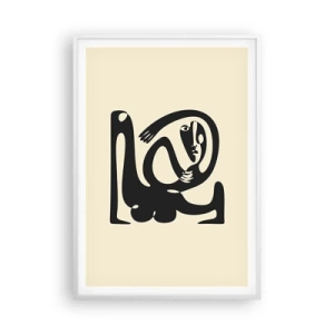 Plakat w białej ramie - Prawie Picasso - 70x100 cm