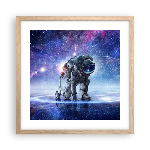 Plakat w ramie jasny dąb - Niebo gwiaździste nade mną - 40x40 cm