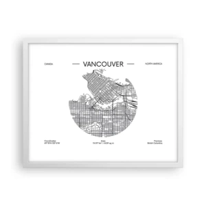 Plakat w białej ramie - Anatomia Vancouver - 50x40 cm