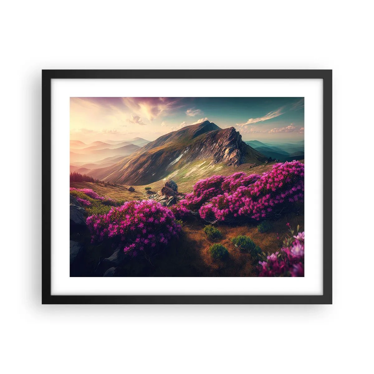 Plakat w czarnej ramie - Lato w górach - 50x40 cm