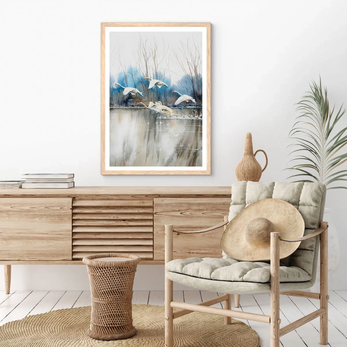 Plakat w ramie jasny dąb - Jak w baśni o dzikich łabędziach - 61x91 cm