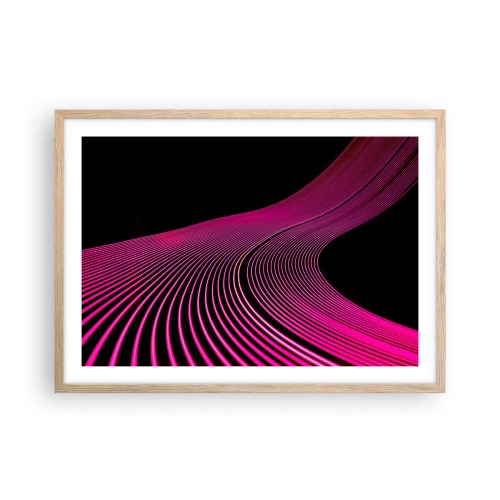 Plakat w ramie jasny dąb - Aleja światła - 70x50 cm