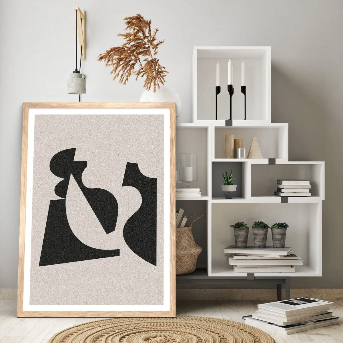 Plakat w ramie jasny dąb - Do samodzielnego składania - 70x100 cm