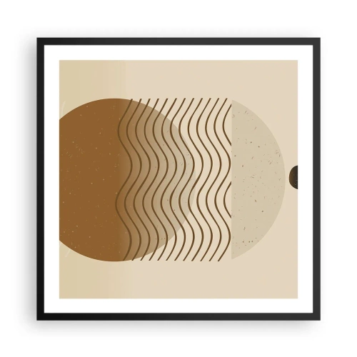 Plakat w czarnej ramie - O pochodzeniu figur geometrycznych - 60x60 cm