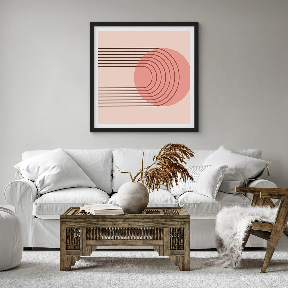Plakat w czarnej ramie - Nieodparte przyciąganie - 30x30 cm