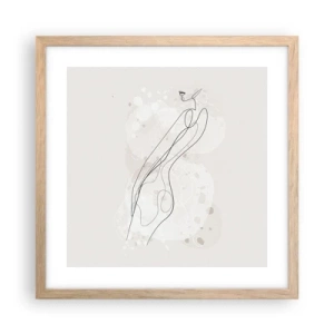 Plakat w ramie jasny dąb - Pobłądzić spojrzeniem - 40x40 cm