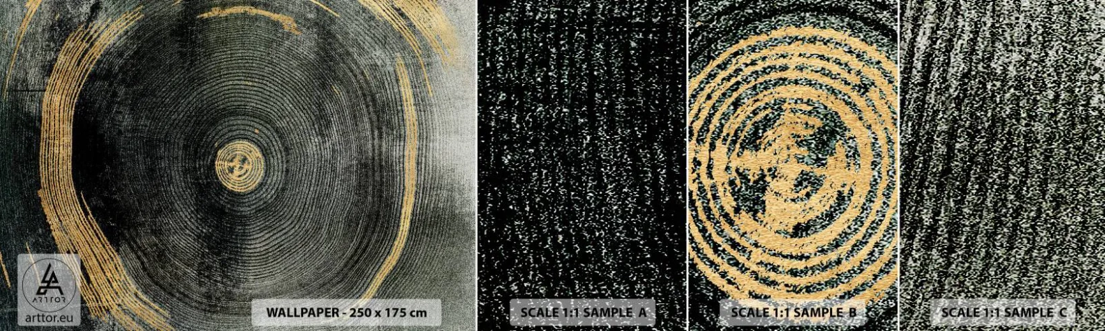 Fototapeta Próbka Standard Eco - Zmiana i trwanie - Ciemny, Drewno, Art Deco - 100x30 cm