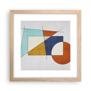 Plakat w ramie jasny dąb - Abstrakcja: modernistyczna zabawa - 30x30 cm