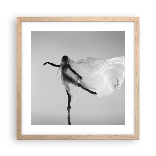 Plakat w ramie jasny dąb - Lekkość i wdzięk - 40x40 cm