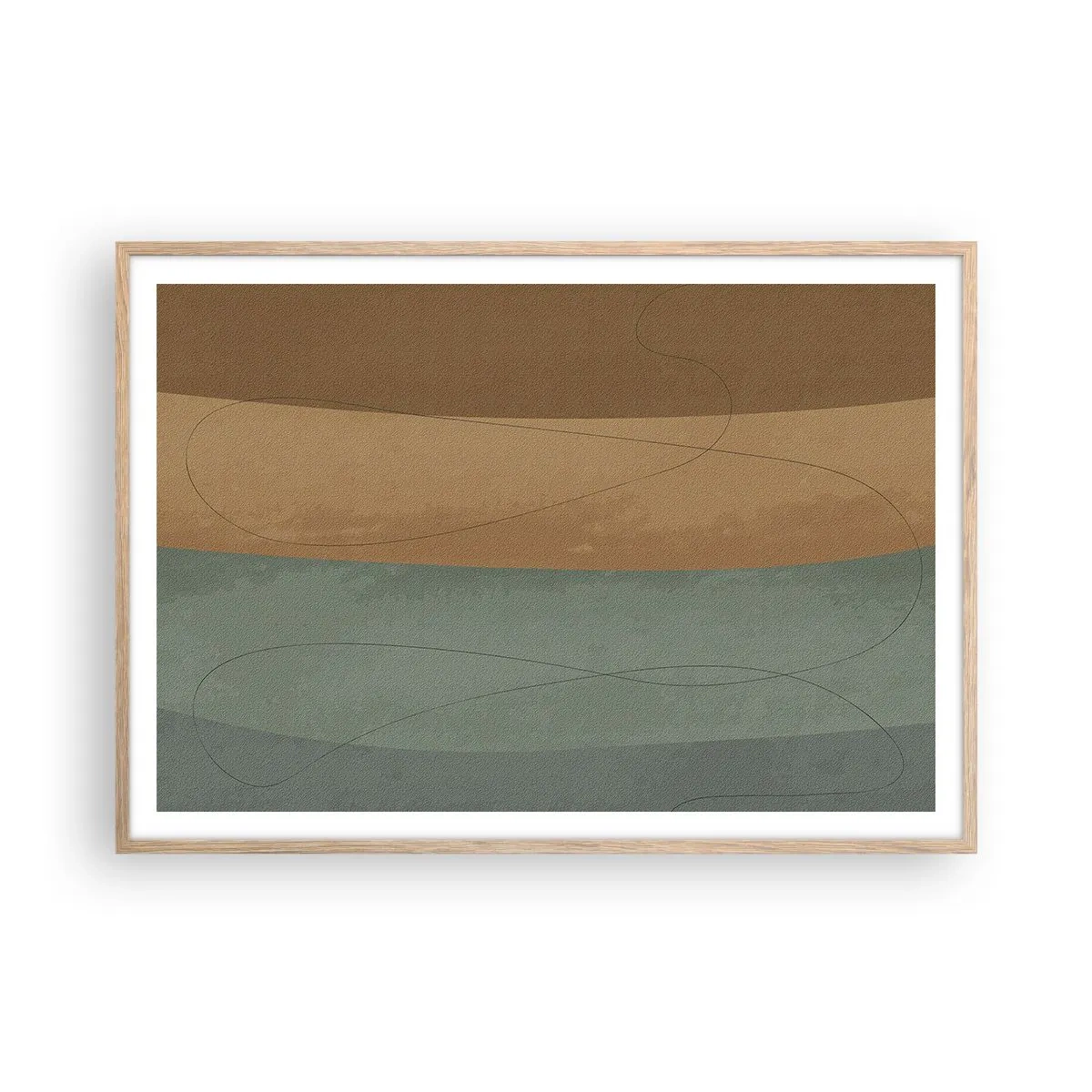 Plakat w ramie jasny dąb - Kompozycja horyzontalna - 100x70 cm