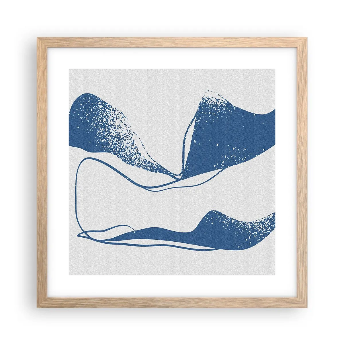 Plakat w ramie jasny dąb - Abstrakcja uskrzydlona - 40x40 cm