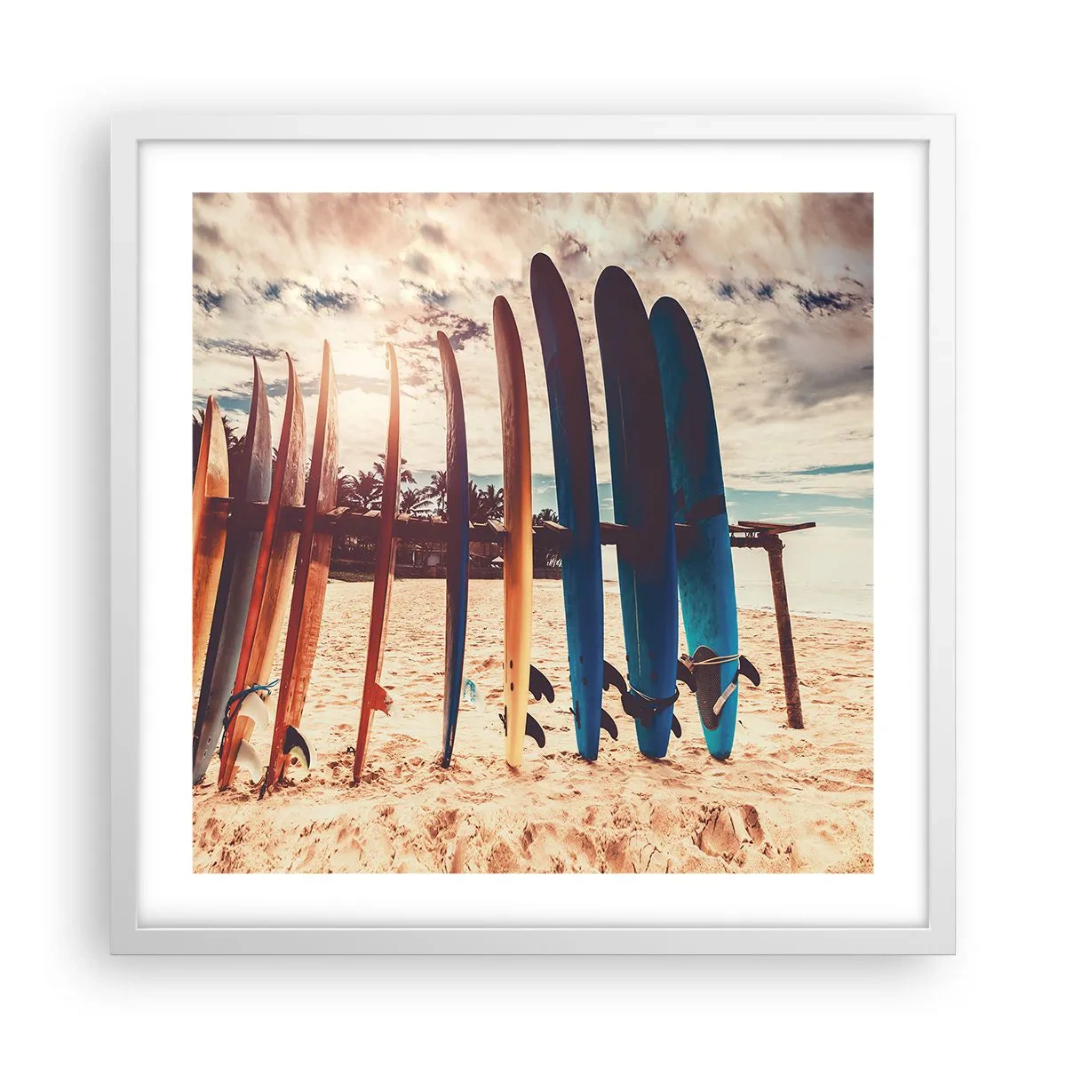 Plakat w białej ramie - Dobranoc, do jutra - 50x50 cm